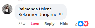 Facebook atsiliepimas