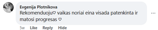 Facebook atsiliepimas