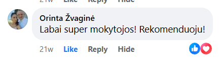 Facebook atsiliepimas