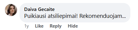 Facebook atsiliepimas